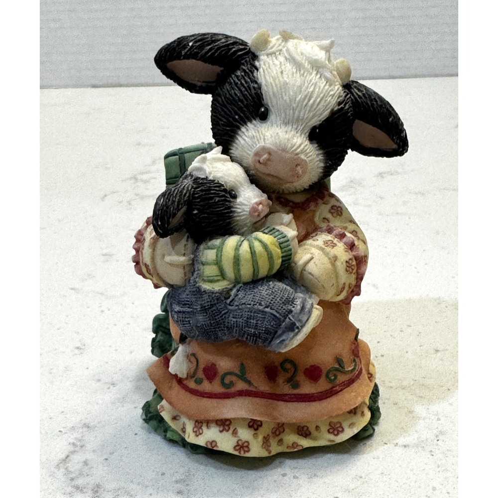Enesco Mary's Moo Moos No Butter Place On Earth Cow Figurine 2002 113774